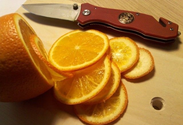 нож, заточка, апельсин, бумага